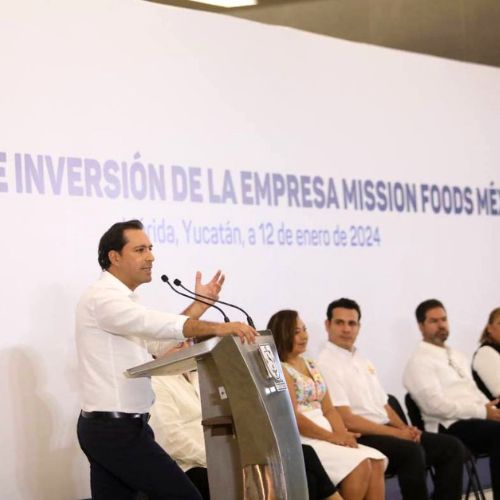 El Gobernador de Yucatán, Mauricio Vila Dosal, anunció la construcción de la planta de Missión en el municipio de Hunucmá.