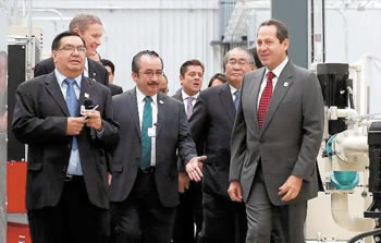 El Gobernador del Estado de México, Eruviel Ávila Villegas, inauguró la tercera planta Hitachi ubicada en el municipio de Lerma de esta entidad.