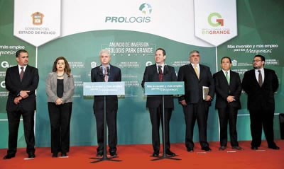 ››Eruviel Ávila Villegas, Gobernador del Estado de México, y Luis Gutiérrez Guajardo, Presidente en Latinoamérica de Prologis, anunciaron la construcción de un nuevo parque industrial en territorio mexiquense.