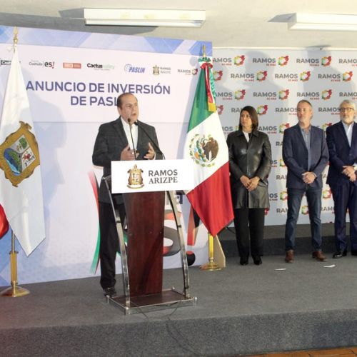 En el anunció de inversión estuvieron directivos de Paslin y funcionarios de Coahuila.