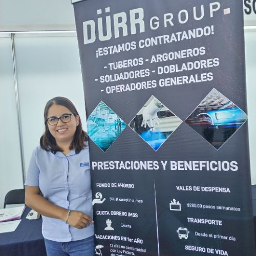 Andrea Medel, líder de Recursos Humanos en Dürr, planta Querétaro.