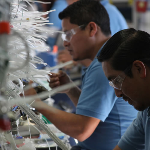 Producción de Bombardier en el Parque Aeroespacial de Querétaro.