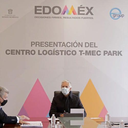Las autoridades del Estado de México se reunieron con los desarrolladores que trabajan en la construcción de este parque industrial.