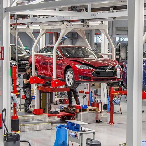 Planta de fabricación de autos eléctricos de TESLA en Holanda.