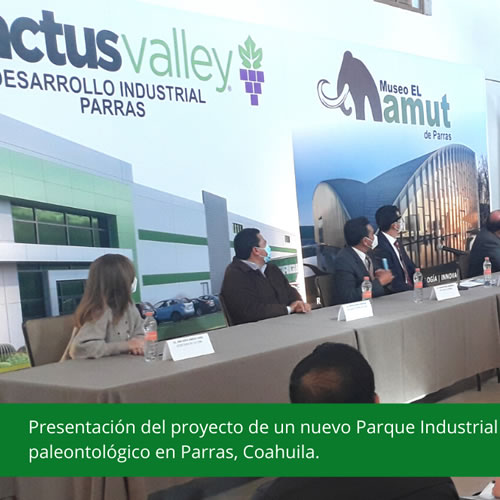 Directivo de Grupo Cactus Valley presenta ante autoridades el nuevo proyecto industrial en Parras de la Fuente, Coahuila.