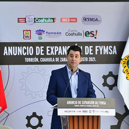 Directivos y autoridades de Coahuila participaron en el anuncio de inversión.