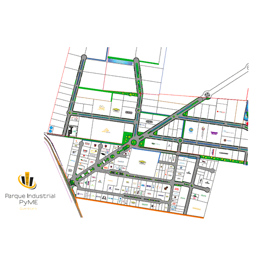 Plano del Parque Industrial PYME.