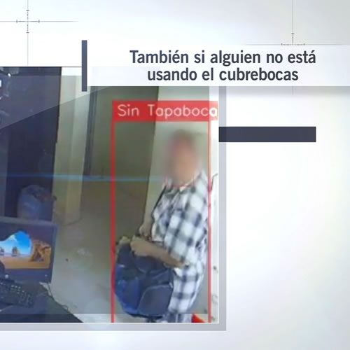 Por medio de una red de más de 500 cámaras, la empresa revisa que sus colaboradores porten sus cubrebocas y mantengan la distancia adecuada para prevenir contagios.