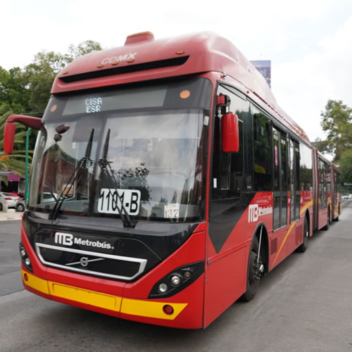 En la Ciudad de México los autobuses eléctricos forman parte de la red de Metrobús.