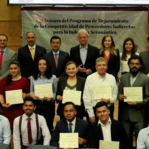 Asociación de Mipymes Industriales de Querétaro (AMIQRO), fue el organismo organizador de este programa de certificación para elevar la competitividad de las pymes.