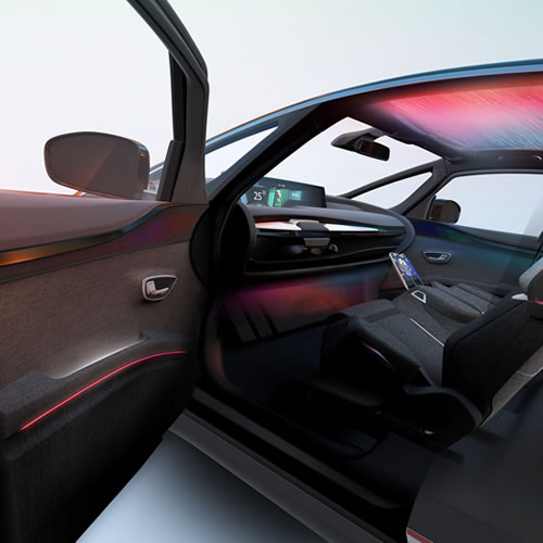 Las dinámicas soluciones de iluminación de interiores están disponibles en el vehículo de demostraciones, presentado en el Paris Motor Show 2018.