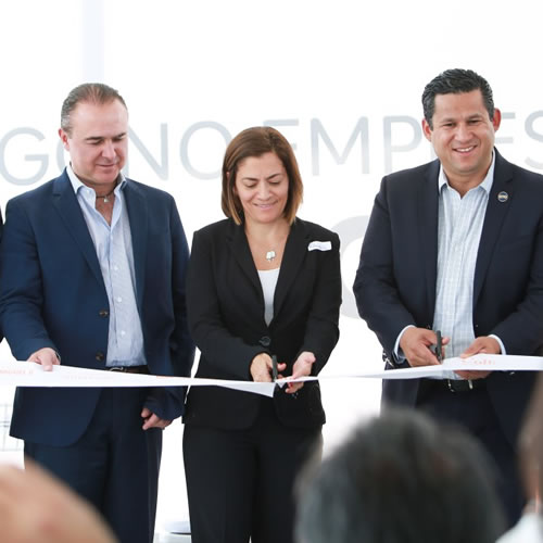 Autoridades estatales participaron en la inauguración de la segunda fase del Polígono Empresarial San Miguel.