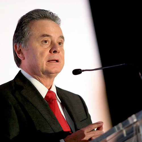 El Secretario de Energía (Sener), Pedro Joaquín Coldwell, en conferencia de prensa.