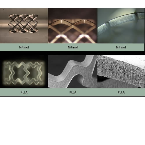 Ejemplos de texturizado y patronado de superficies en polímeros y metales usando los láseres de femtosegundo MONACO de Coherent.