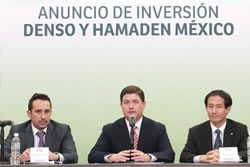 ›› Representantes gubernamentales así como directivos de las empresas Denso y Hamanako Denso estuvieron presentes en el anuncio de la inversión. 