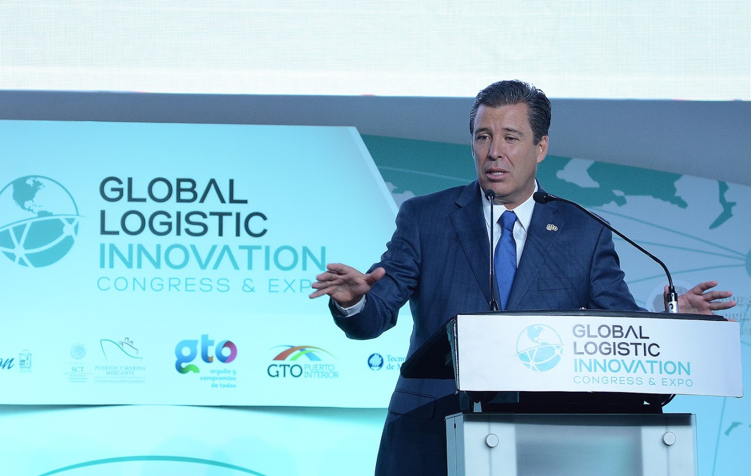Asiste Gobernador de Guanajuato a Global Logistic Innovation.