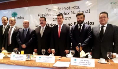 ›› Federico  Serrano Bañuelos tomó protesta como nuevo Presidente de Index.