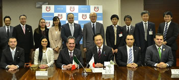 En el evento estuvieron presentes autoridades gubernamentales de Aguascalientes y de la Prefectura de Kanagawa.