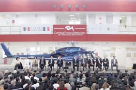 ›› Representantes gubernamentales en la inauguración de Campus Franco Mexicano de Formaciones Aeronáuticas.