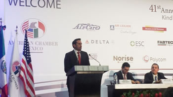 Rolando Zubirán Robert Secretario de Desarrollo Económico del Estado, impartió el tema “Reforma Energética y sus implicaciones en el estado de Nuevo León”.