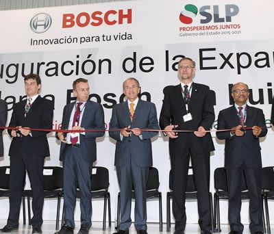 ›› Corte inaugural de la ampliación de BOSCH en San Luis Potosí.