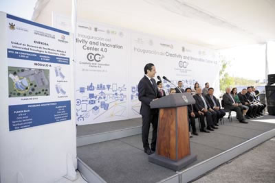 ››El Creativity and Innovation Center 4.0 fue inaugurado por el Gobernador Francisco Domínguez y el rector de la UTEQ, Juan Carlos Arredondo.