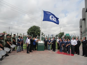 En el evento se otorgó una placa y una bandera conmemorativa a la certificación Q1 a Delphi Alambrados Automotrices I