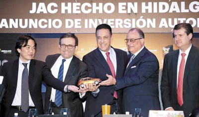 ›› La automotriz china JAC Motors y la mexicana Giant Motors, de la que Carlos Slim es socio mayoritario con una presentación de 50%, anunciaron alianza en México.