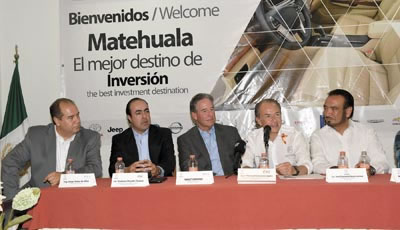 ›› Juan Manuel Carrera, Gobernador de San Luis Potosí, presidió el anuncio de inversiones en Matehuala.