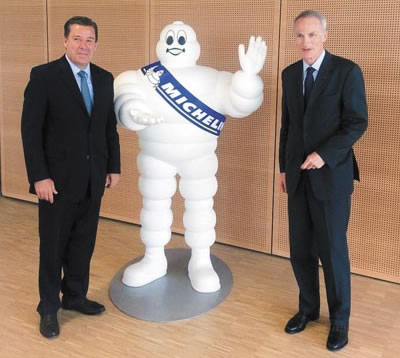 ›› Miguel Márquez, Gobernador de Guanajuato y Jean-Dominique Senard, Presidente de Grupo Michelin.