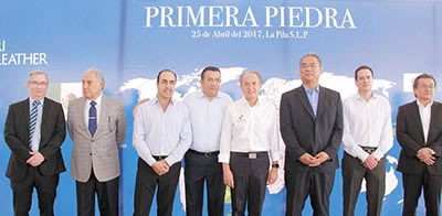 ›› Colocan primera piedra de nueva planta de Midori Auto Leather en SLP.