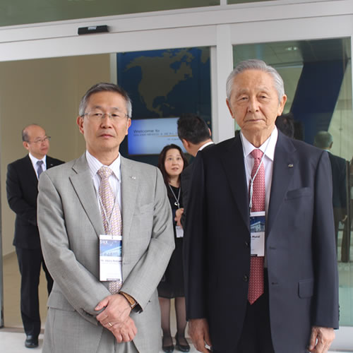 Shiro Murai, fundador de SIIX Corporation en compañía del presidente de SIIX EMS México SLP, Akira Nakamura.